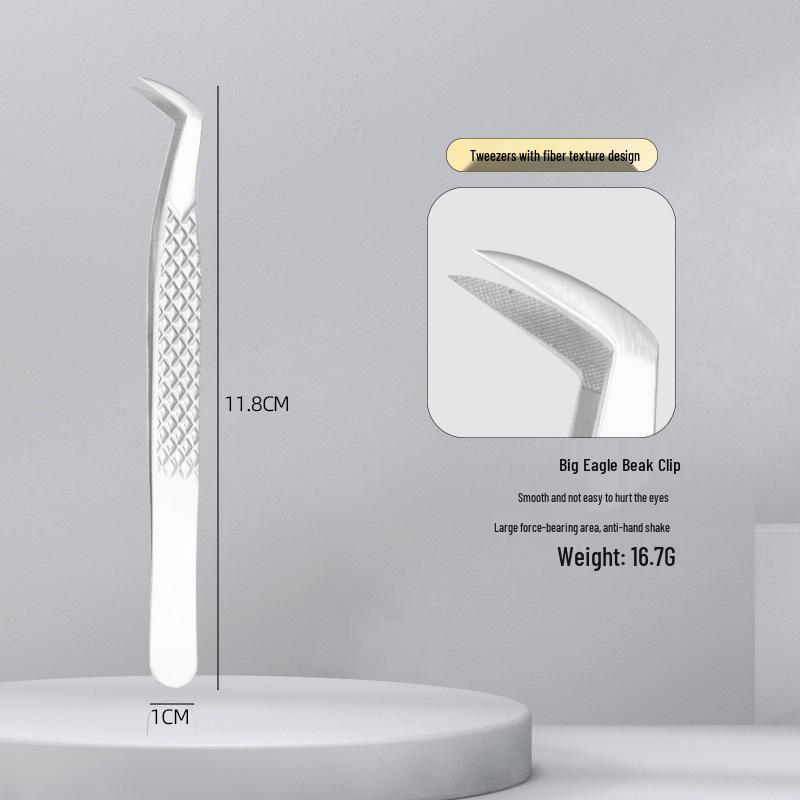 Gold Stainless Steel Precision Eyelash Tweezers for Grafting and Separation