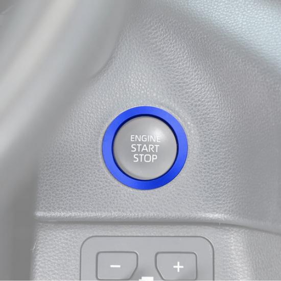 For Toyota Tundra -2025 Blue Alloy Engine Start Stop Push Button Cover Ring