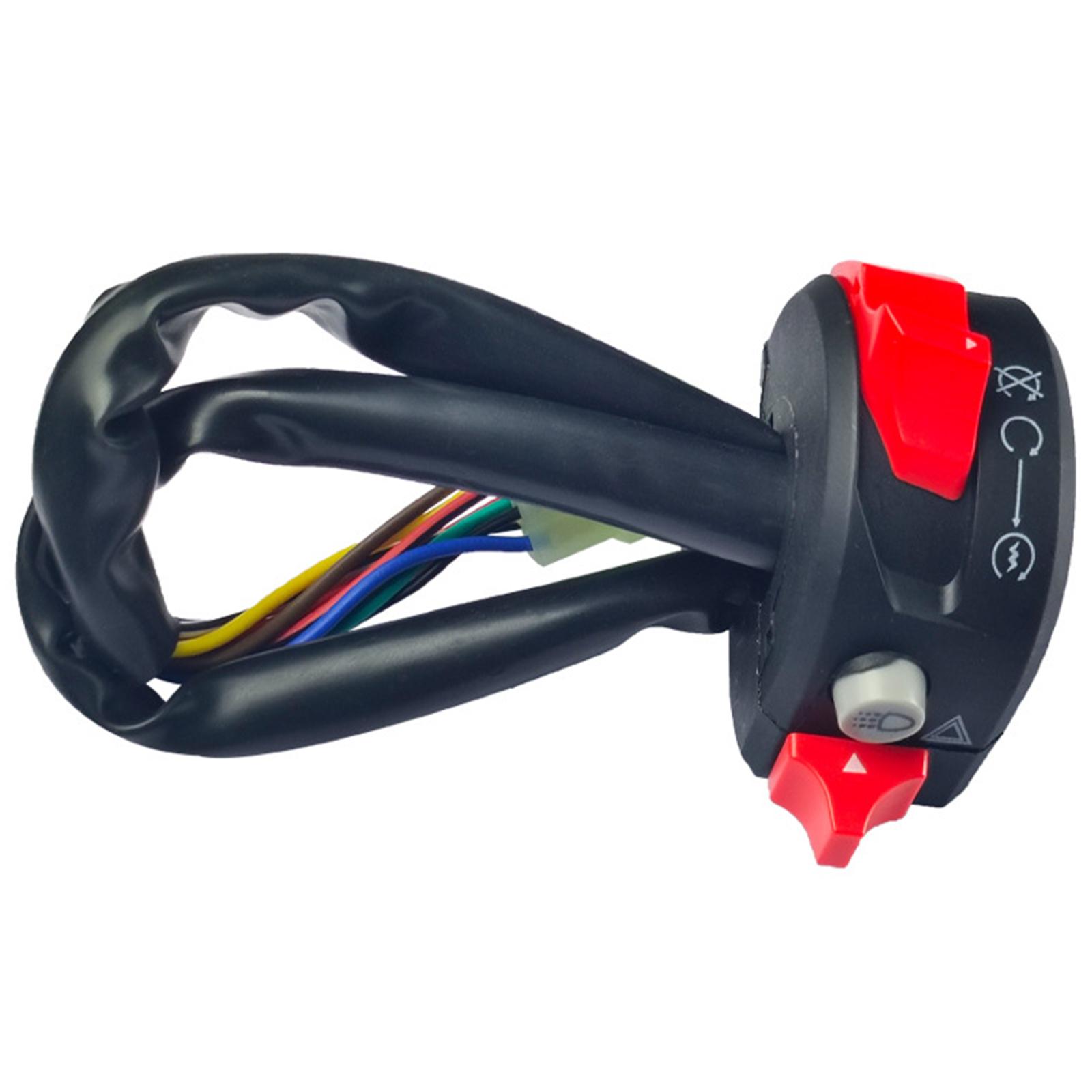 

7/8 Motorbike Headlight Warning Light Start Motorcycle Control Switch Button Scooter Switch Replacement Accessory 1 чорний