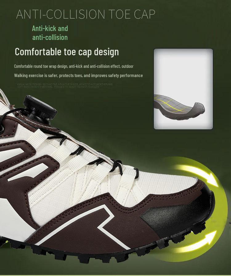 Men's Lightweight Breathable Hiking and Trail Running Shoes - Large Size
