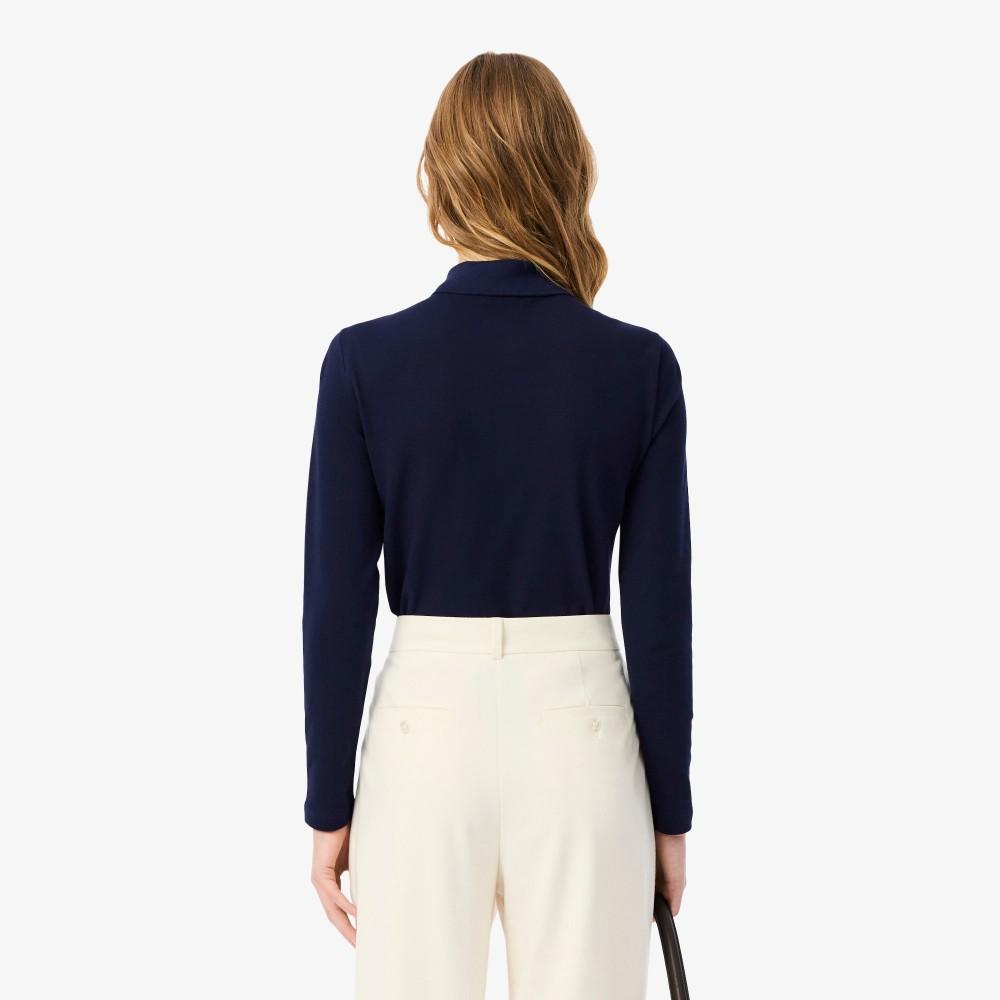 [Lacoste] Women's Slim Fit Long Sleeve Polo Shirt PF5464-55N166