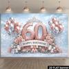 2D Flat Surface 1 Piece of Rose Gold Background Fabric for 60th Birthday Celebration Suitable for Hotels