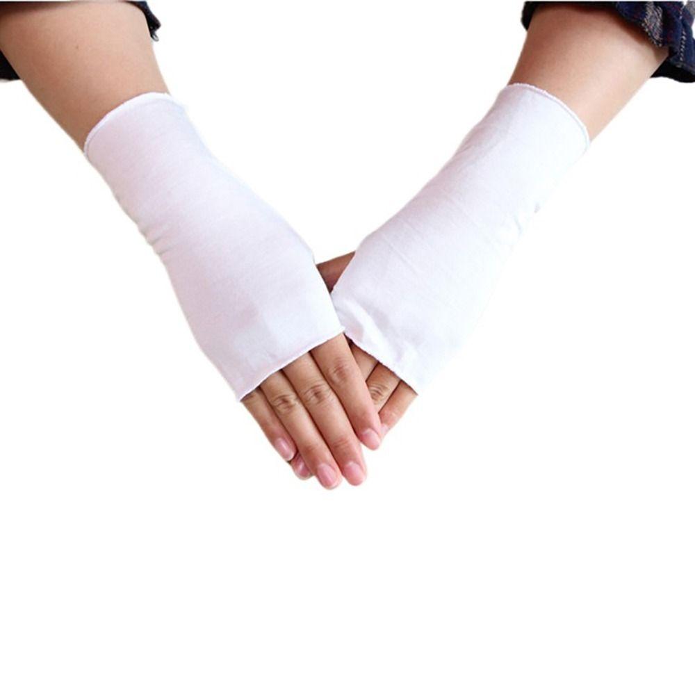 

Однотонные солнцезащитные велосипедные перчатки-митенки для вождения, солнцезащитные перчатки, перчатки с половиной пальцев, перчатки без пальцев белый