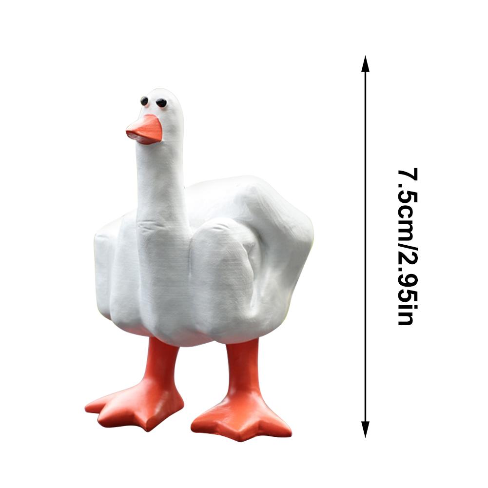 Middle Finger Figure With Legs Middle Finger Cute Duck Figurine Sculpture Middle Finger Home Desktop Ornament Garden Decoration