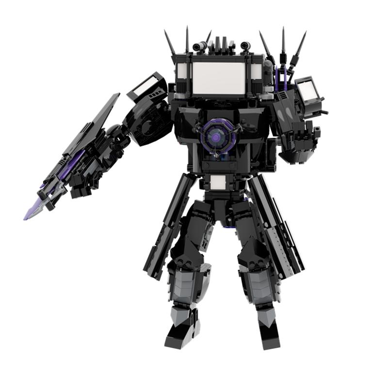 835 stk/sett Skibidi Toalett Giant Versjon Oppgradert Titan TV Mann Byggeklosser DIY Monterte Murstein Leker til gutter Julegaver