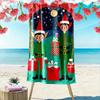 Festive Elves Spreading Joy Print Beach Towel, Quick Drying, Suitable for Travel, Outdoor Sports, Jogging, the Beach and Swimming, Gift