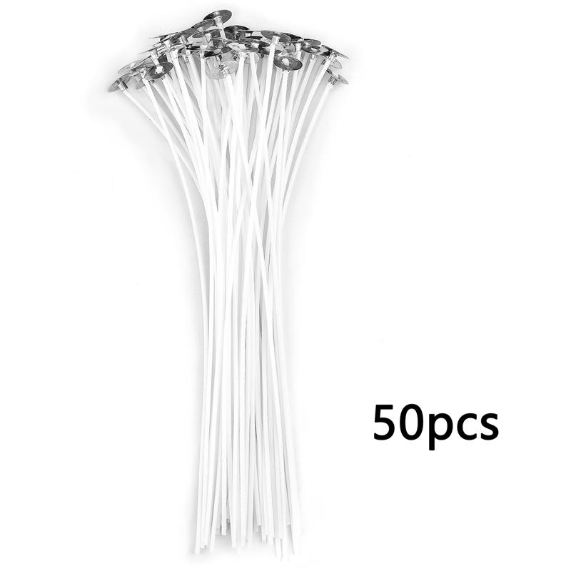 50PCS/100PCS Candle Wicks Smokeless Wax Pure Cotton Core For DIY Candle Making Pre-Waxed Wicks Party Supplies 2.5-20cm