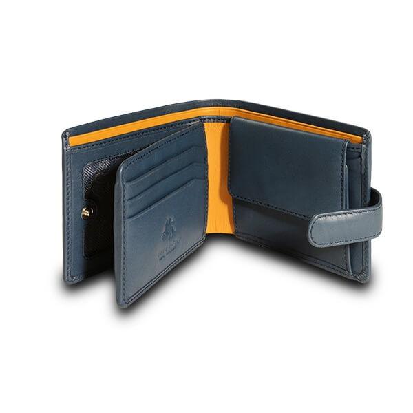 Visconti Men' Leather Wallet Pm-102 Blue