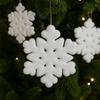 Flocking Plush Hanging Snowflake Simulation Artificial Christmas Snowflake  Festive Scene
