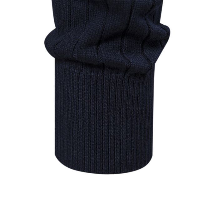 Autumn and Winter Collar Men's Sweater Half Zipper Solid Color Sweater Fashion Solid Color Long Sleeve Top