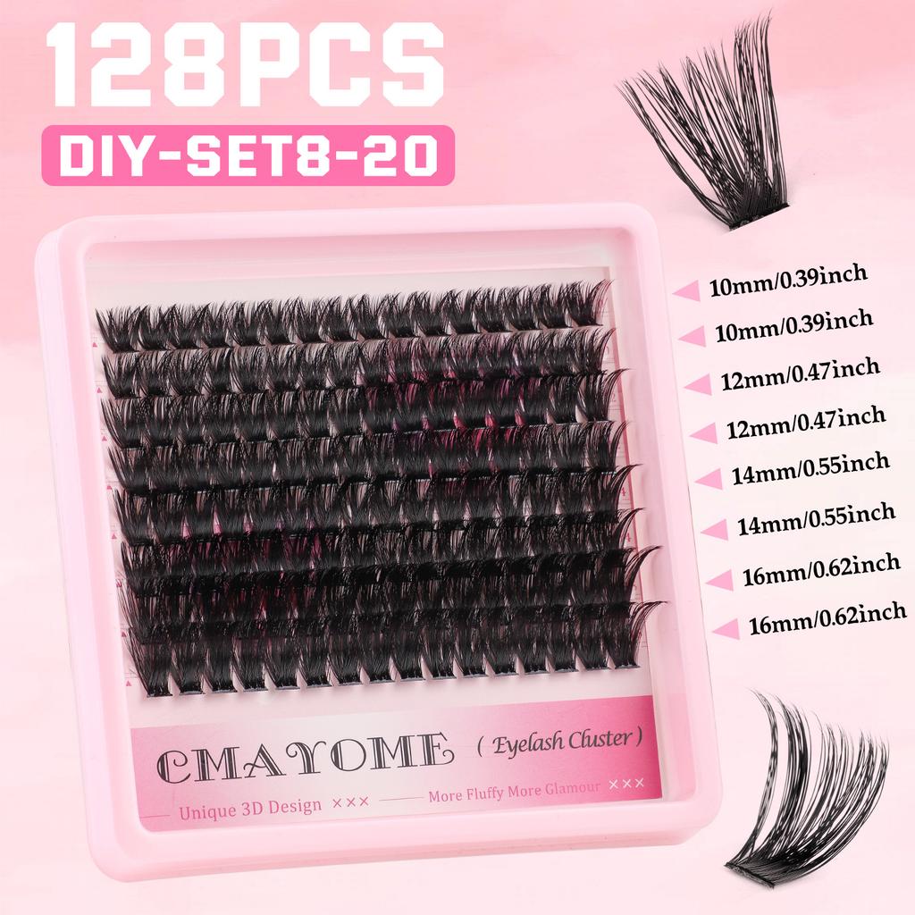 Diy Segmented Single Tuft Of Hair D Curve False Eyelashes 10-16Mm Thick Curled Eyelashes
