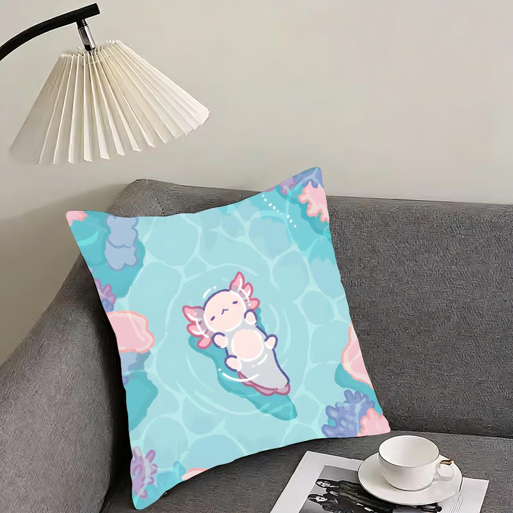 Salamander Cute Cushion Cover Pillowcase Ultra Soft Skin Friendly Fabric Cloud Like Comfort & Concealed Zipper