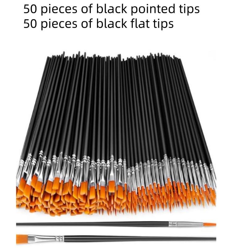 50/55/100/105/110/160pcs Nylon Brush Acrylic Detail Painting Thin Hook Line Pen Professional Paint Brush Kit Art Supplies