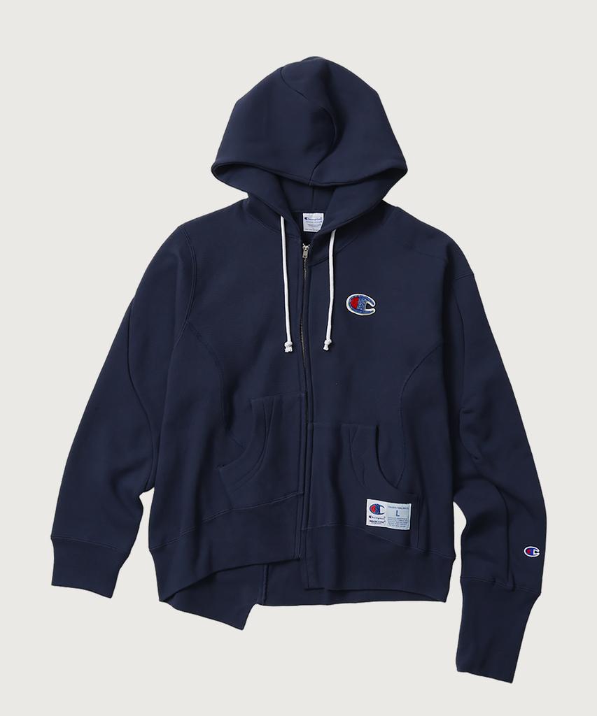 Champion X Undercover Reverse Weave Structured Zip-Up Hoodie Dark Navy