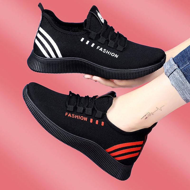 fashion Women's Shoes Sneakers Autumn Breathable Mesh Platform Sneakers Womens Running Shoes Fashion Outdoor Casual Shoes Tenis Feminino