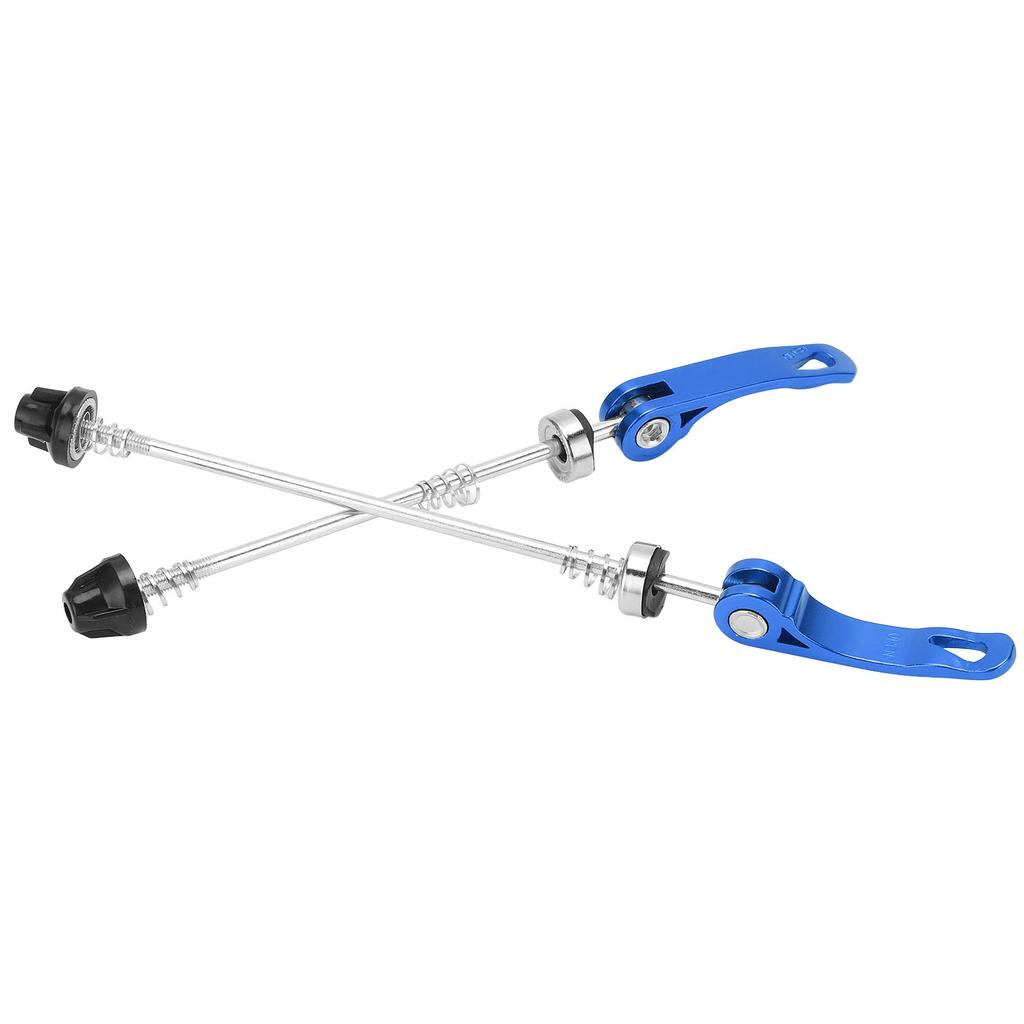 2Pcs Bicycle Hub Quick Release Lever 145mm Front 185mm Rear Wear Resistance Quick Release Skewer for Bike WheelBlue