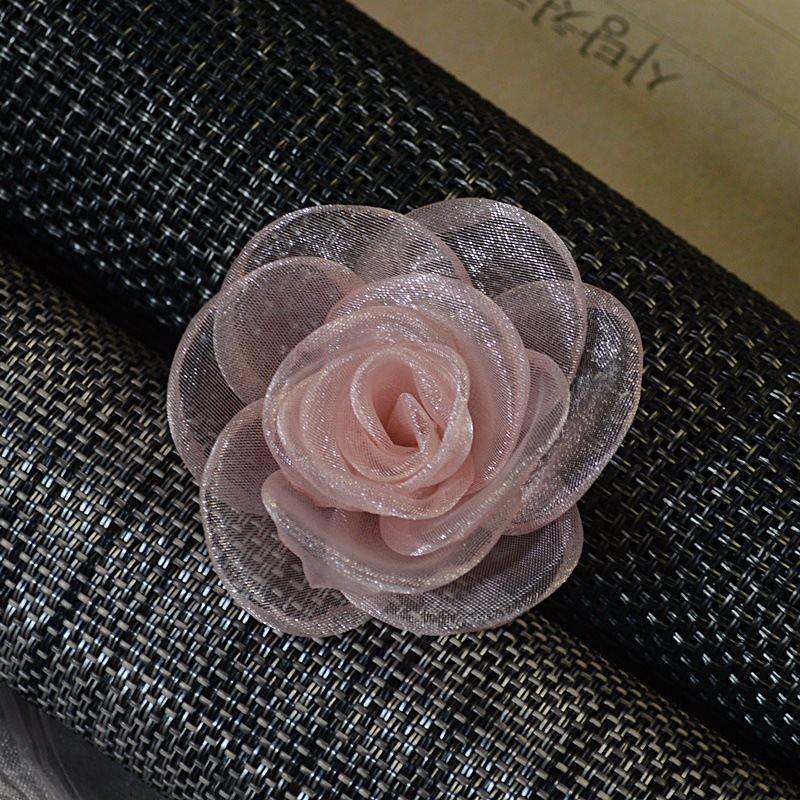 Korean Style 15-Piece Gauze Snow Fabric Flowers for DIY Clothing, Hair Clips, Jewelry Accessories