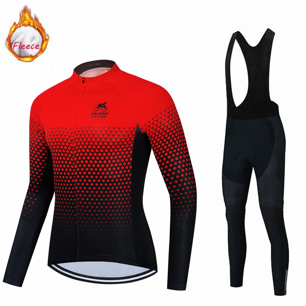 2026 Winter Fleece Warm Cycling Suit, Cycling Suit Fleece Winter Long-sleeved Cycling Suit Tour De France Team Version Cycling Suit Cover