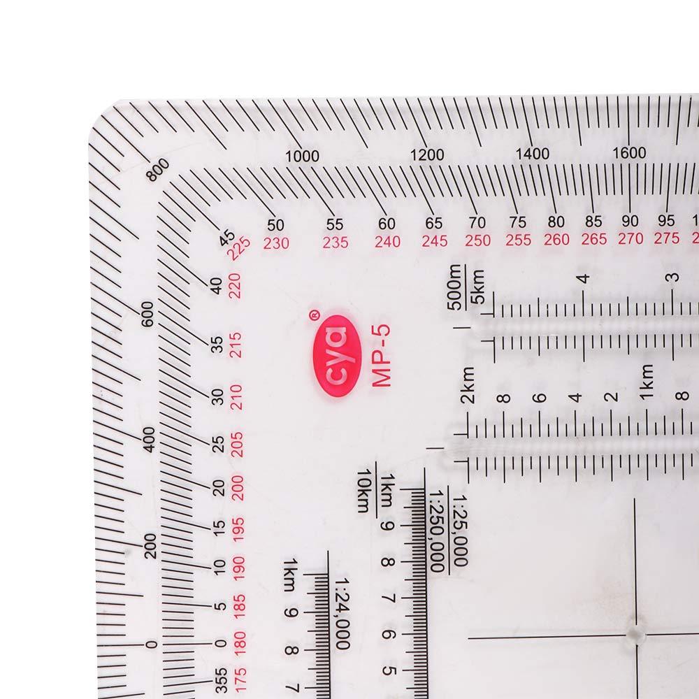 Topographical Technical MP-5 Coordinate Scale Protractor Map Protractor Land Navigation Protractor Measuring Ruler