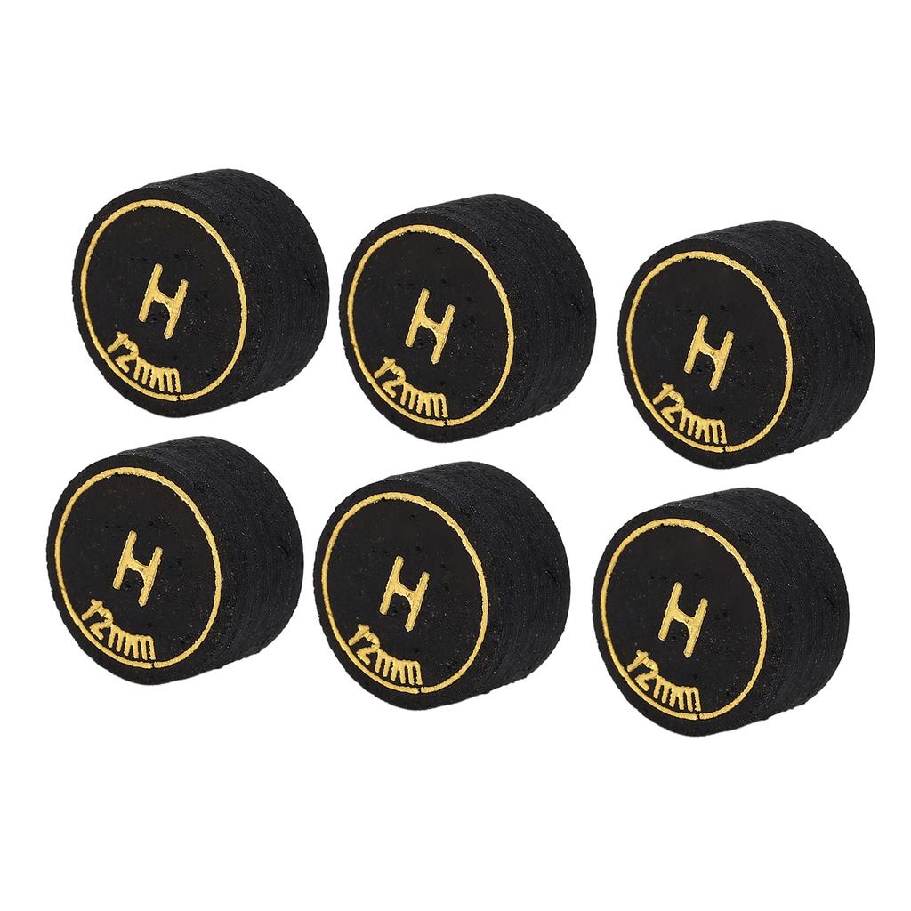 6pcs Pool Billiard Cue Tips 12mm Billiard Pool Cues Tips Light Weight Pool Cue Tips Replacement for