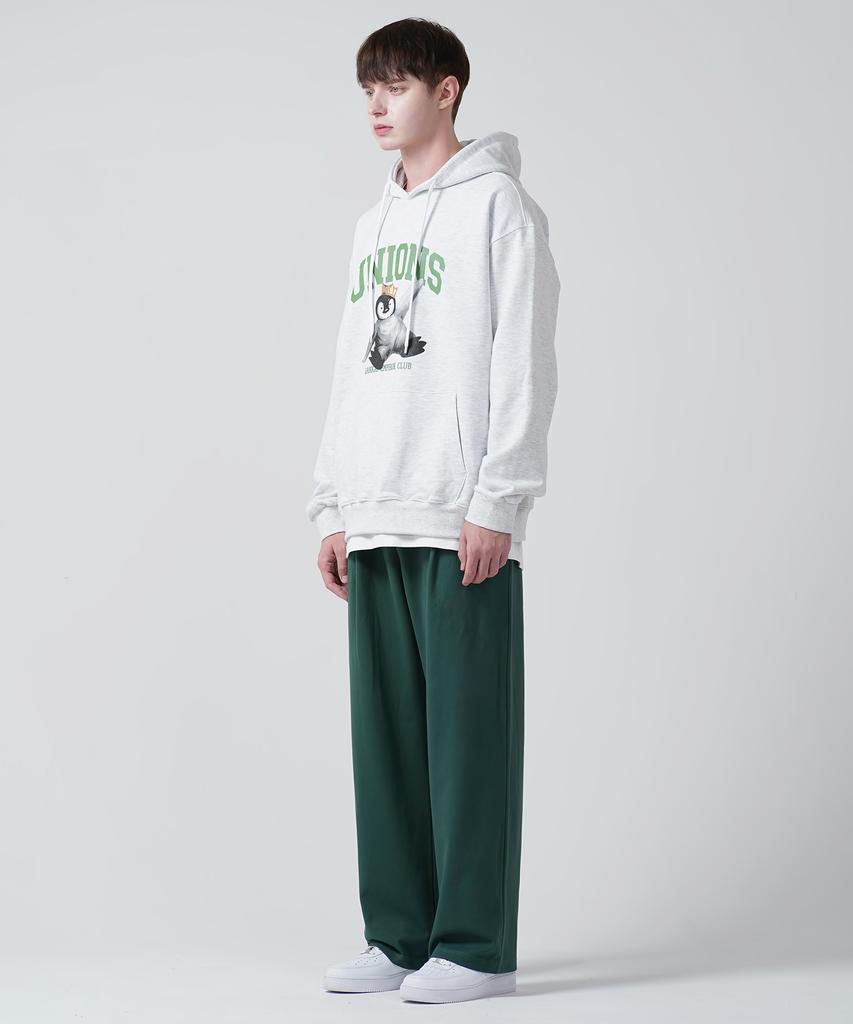 GAKKAI UNIONS Single-Pleat Wide Sweatpants Dark Green