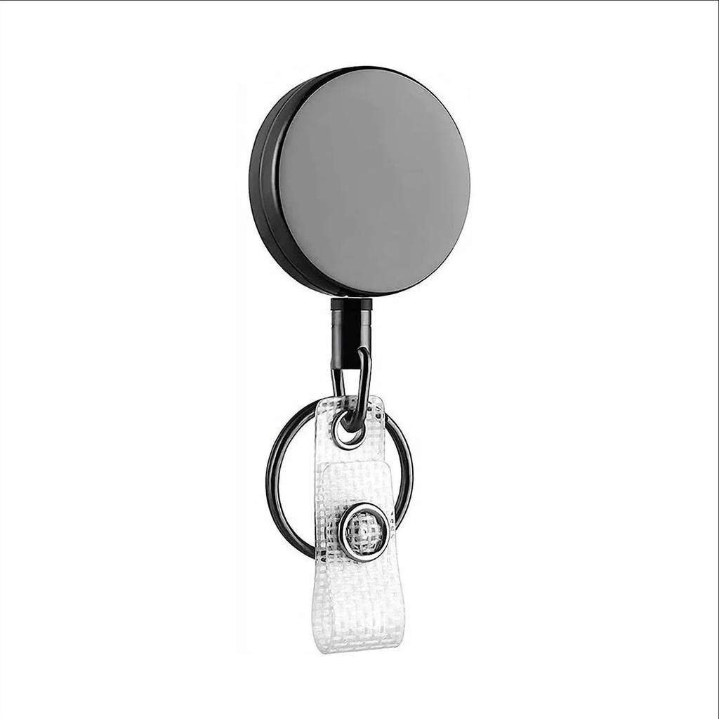 1Pc Metal Retractable Easy Pull Key Ring Id Holders Lanyard Badge Holder Reel Name Badge Tag Card Clip Recoil Reel Belt Clip