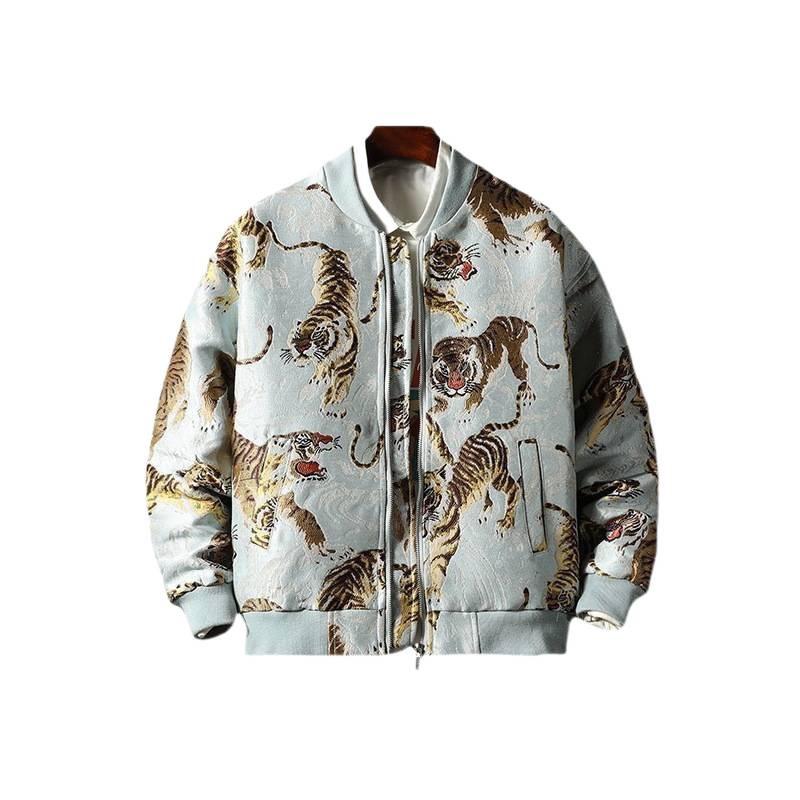 Jarní Novinka Pánská Vyšívaná Nadměrná Velikost Módní Ležérní Bunda