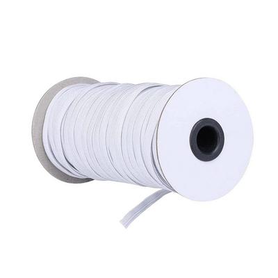 135 Yards Länge 6 mm Breite Geflochtenes Elastisches Band/Gummiband/Elastisches Seil/Bungee/ Elastikspule Weiß