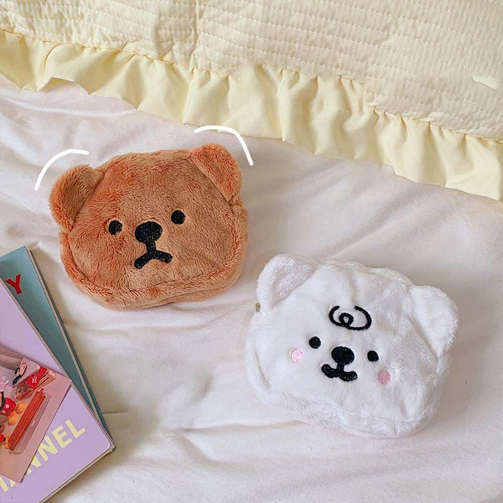 

Девушка плюшевый мультяшный медведь держатель для карт мини кошелек монетница на молнии сумка для денег косметичка