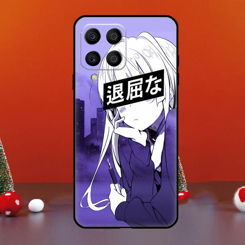 Sad Anime Aesthetic Senpai For Samsung Galaxy M52 M32 M12 M11 M21 M31 M13 M33 M35 M53 M55 M15 M14 M34 M54 M06 M16 Case
