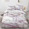 Colourful Marble Bedding Set Purple and Green Marble Duvet Cover Set Men Teens Boy Modern Abstract Art Polyester Comforter Cover