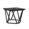 Coffee Table Set 3 Pcs Black Oak Look Engineered Wood and Steel