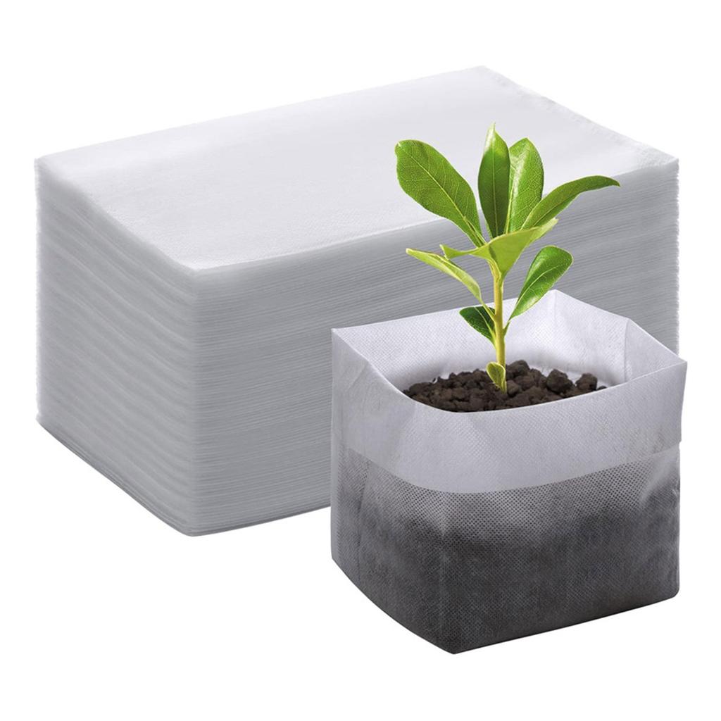 Indoor Non-woven Fabric Germination Seeding Bags Nursery Plant Grow Bags Flower Planting Bag Gardening Supplies 100 Pack