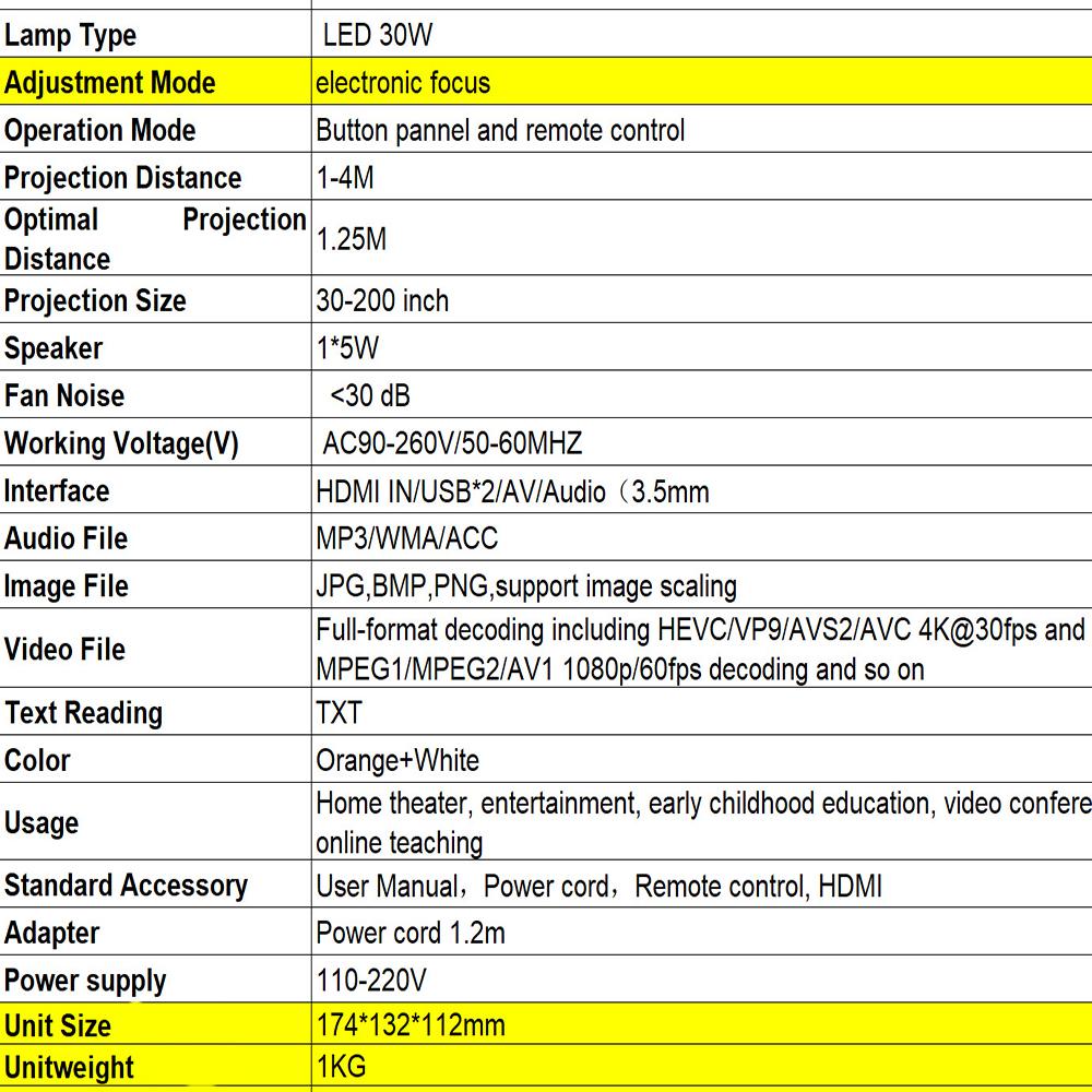 Auto Focus JY325 4K High-definition WiFi Android Intelligent Portable Mini Gimbal Projector