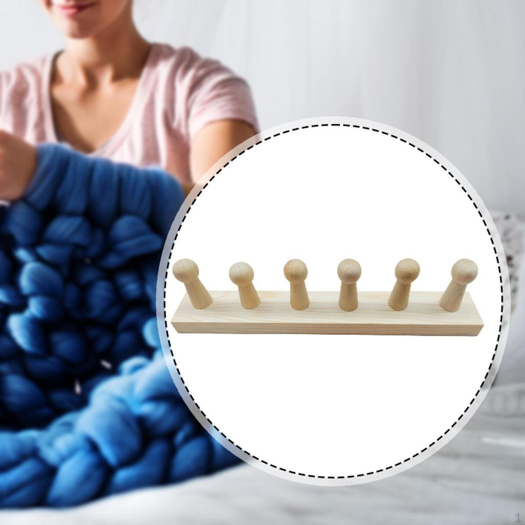 1 Piece Weaving Loom Chunky Blanket Knitting Hand Crochet Board Wooden Frame Ergonomic