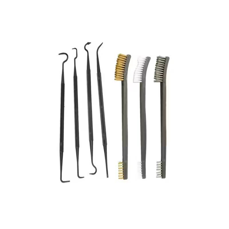 Multi-function Car Detailing Cleaning Tool Accessories Wire Brushes and 4 Nylon Picks Pick and Brush Set 3 Double-headed Brushes