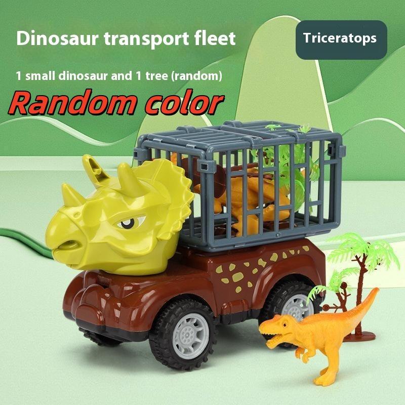 1 Set Transport Truck Toys For Boys Toddlers T-Rex Dinosaur Games Monster Truck Pull Back Dinosaur Truck Toy Car