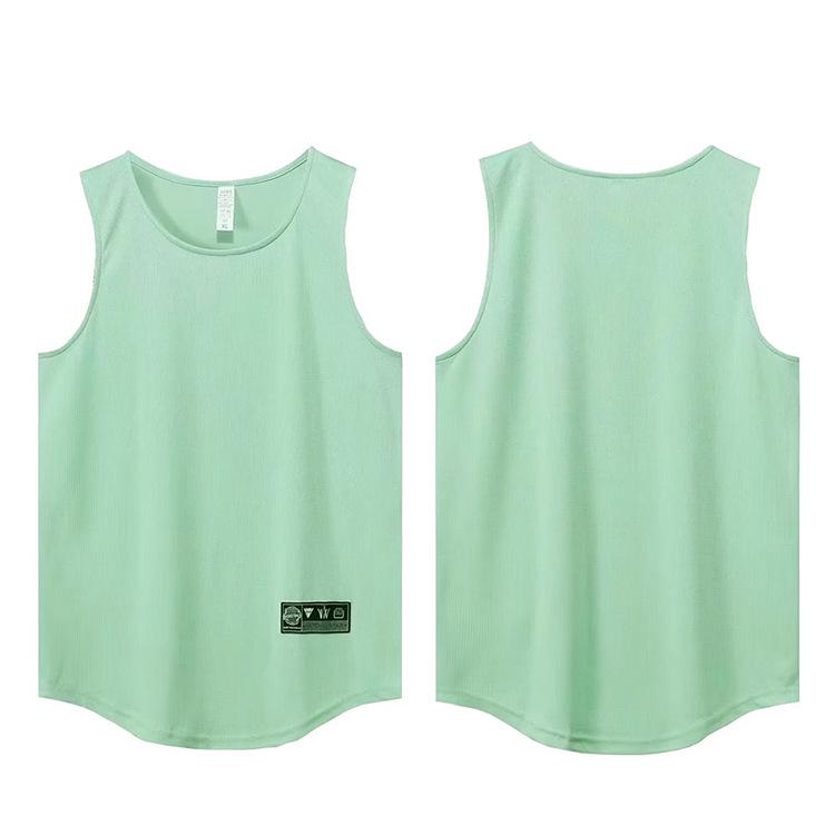 Unisex Solid Color Sleeveless Tank Top - Summer Fitness & Basketball Shirt