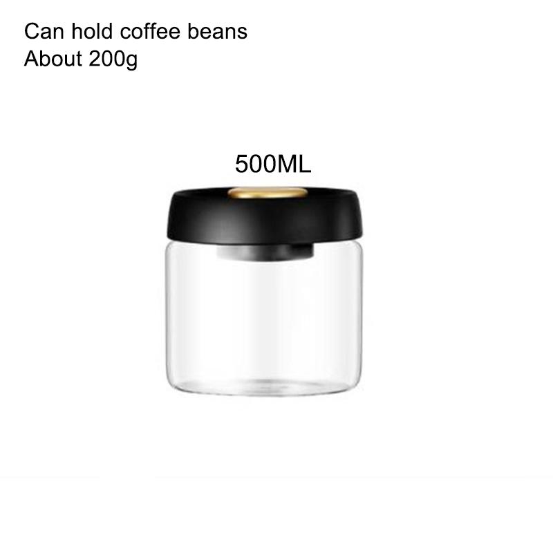 Vacuum Sealed Jug Coffee Beans Glass Airtight Canister Food Grains Candy Keep Fresh Storage Jar Kitchen Accessories