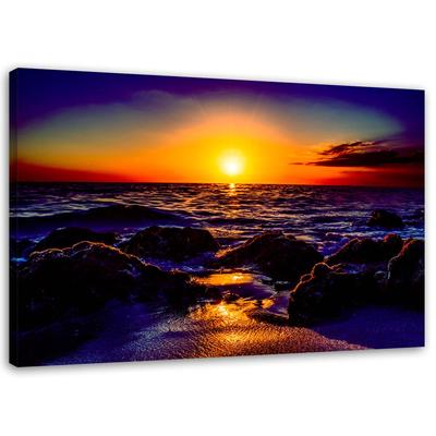 Canvas Print, Sunset Over Seascape