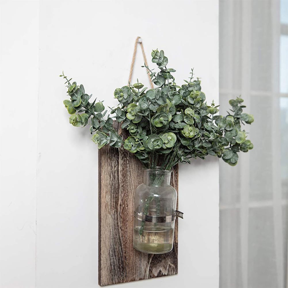 7 Bündel künstlicher Eukalyptuszweig, gefälschte grüne Pflanzenblätter für die Weihnachts- und Hochzeitsdekoration