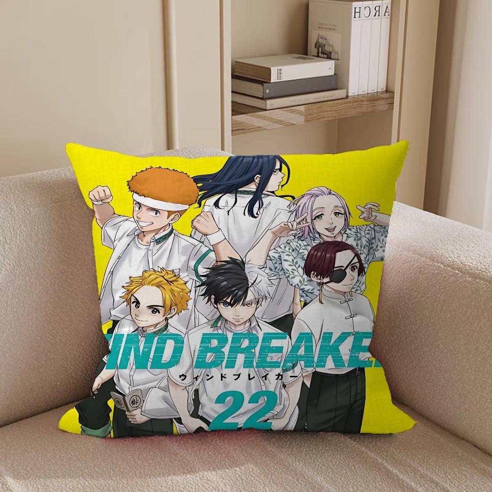 WIND Anime BREAKER Pillow Anime Pillow Sofa Bed Head Pillow Cover Cushion Cover 45x45 Cm Fashion