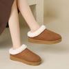 Fashion Faux Suede Thick Sole Non Slip Ankle Boots Women Warm Fur Thicken Plush Cotton Shoes Plus Size Comfort Platform Snow Boots