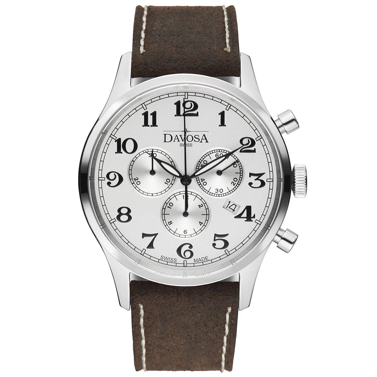 DAVOSA Часы Хронограф Дата Heritage Chrono Swiss Made [DAVOSA] 162.479.16 белый