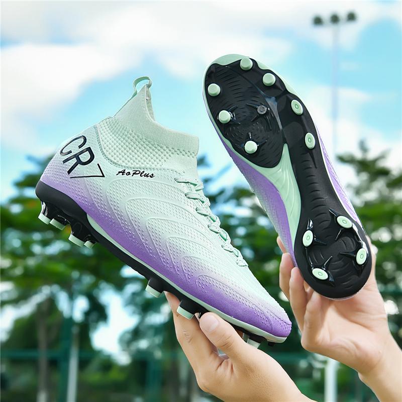 Neue Herren Fußballschuhe Outdoor Sport Jungen Lange Stollen Trainingsschuhe Fußballschuhe Erwachsene Rutschfest Atmungsaktiv Spiel Komfortabel