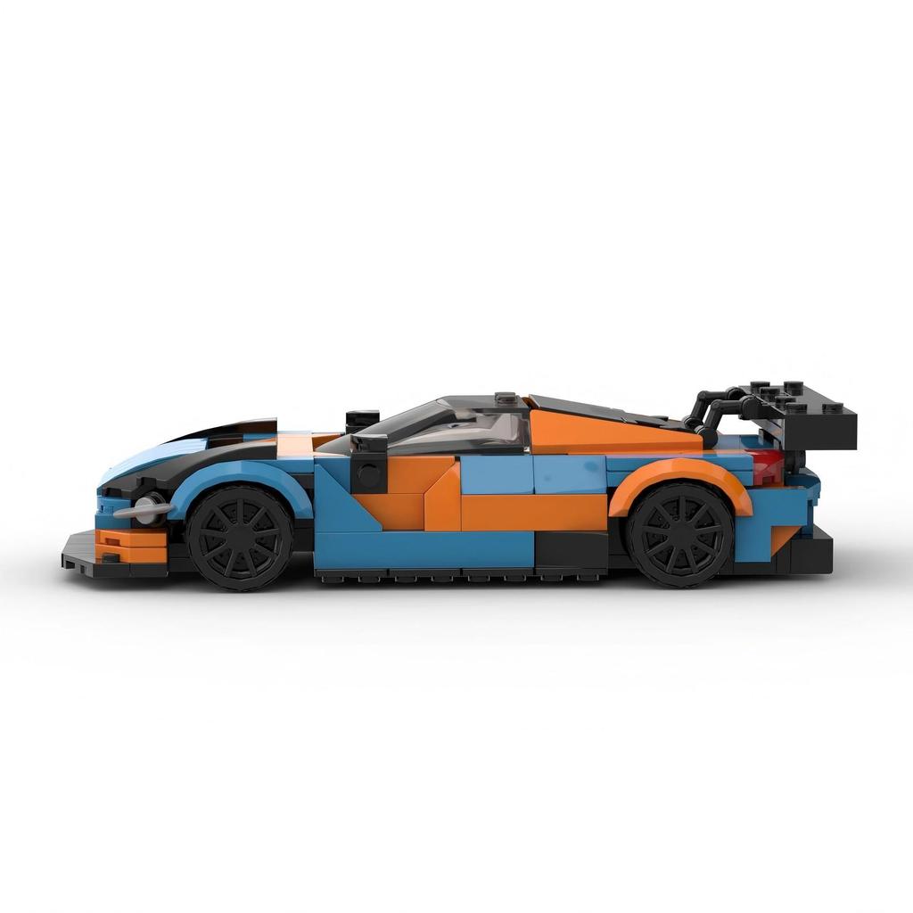 M Eight-Grid Car Mclaren 720Sgt3 Compatible With Building Block Puzzle Assembly Small Particle Car Model