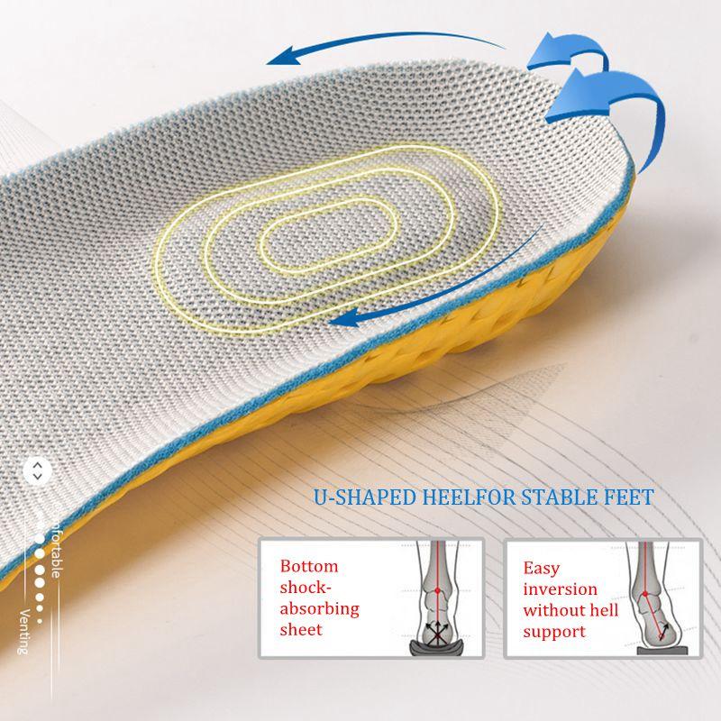 1Pair Shoes Insoles Honeycomb Breathable Shock absorbing Insole for Feet Arch Support Orthopedic Shoe Sole Non Slip Shoe Pads