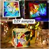 Mixed Shape Glass Mosaic Tiles Handicrafts,Stained Glass Pieces Mixed Colored Glass Fragments DIY Mica Pieces Mosaic Fragments
