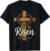 Easter Cross He Is Risen Jesus Christian Men Women T Shirt