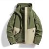 Conjunto de duas peças removível para homens e mulheres, primavera e outono, três em um, jaqueta de inverno, lã, à prova d'água e vento, jaqueta de montanhismo